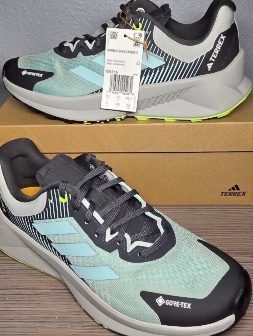 NEW!!! Adidas Terrex Soulstride Flow GTX Waterproof Trail Running Shoes -Size: 9